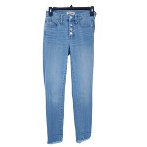 Madewell Jeans 23 9 Inch High Rise Skinny Crop Leg Stretch Blue Denim Pants